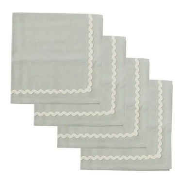 Orla S/4 Cotton Napkins 40cm Mist/ivory